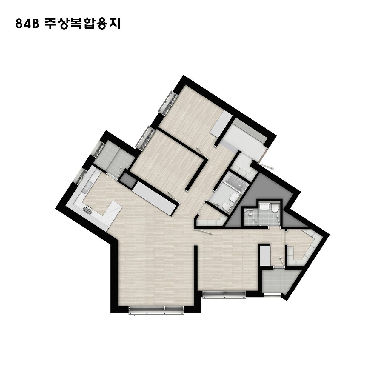 84B 주상복합 평면도