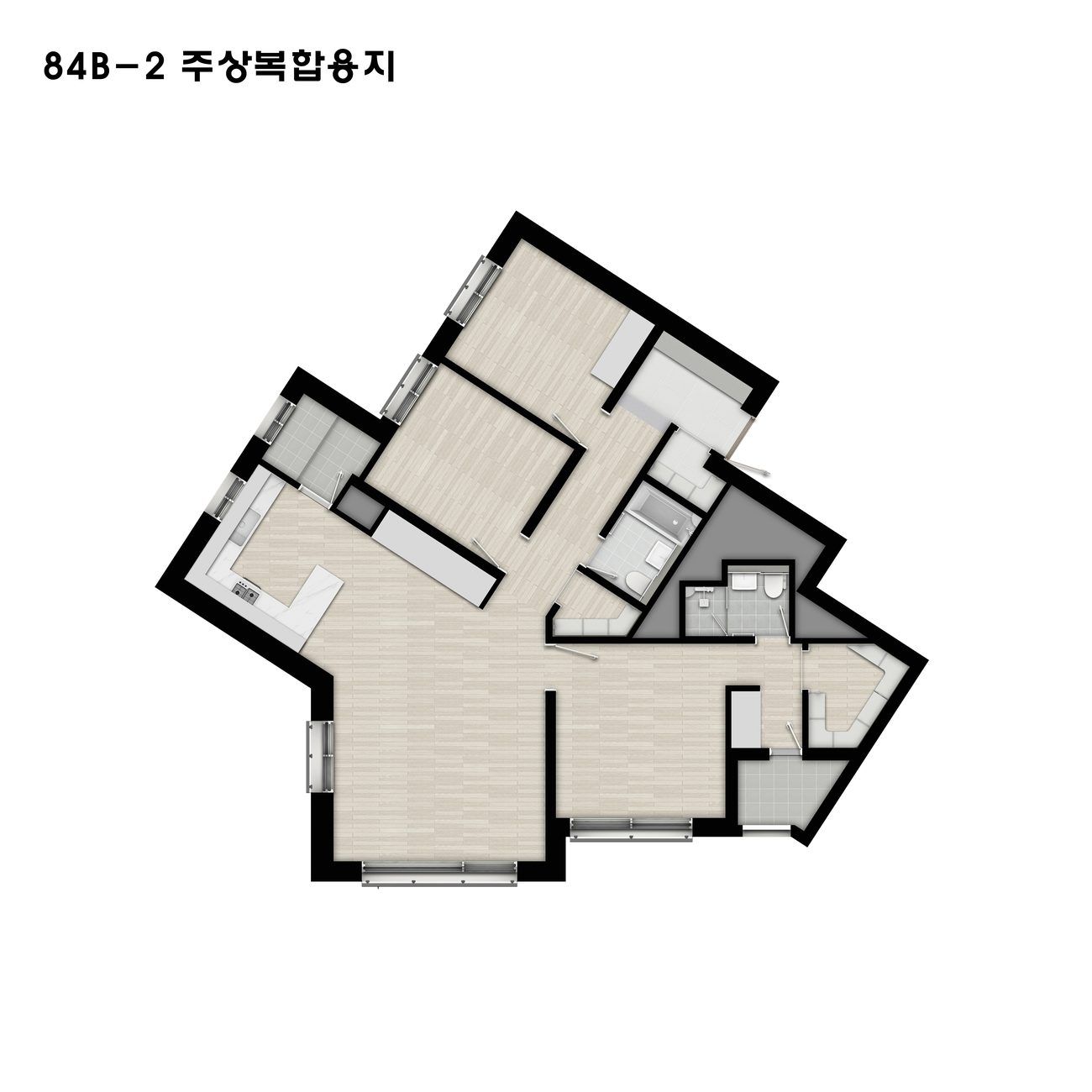84B-2 주상복합 평면도