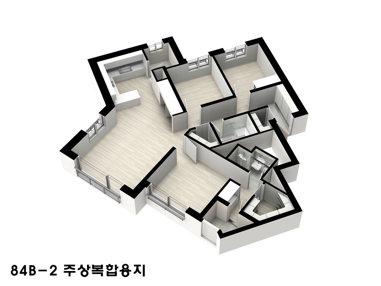 84B-2 주상복합 3D 평면