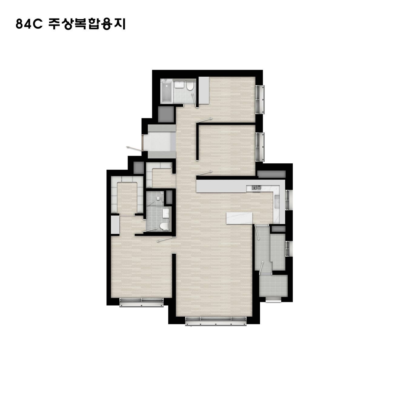 84C 주상복합 평면도