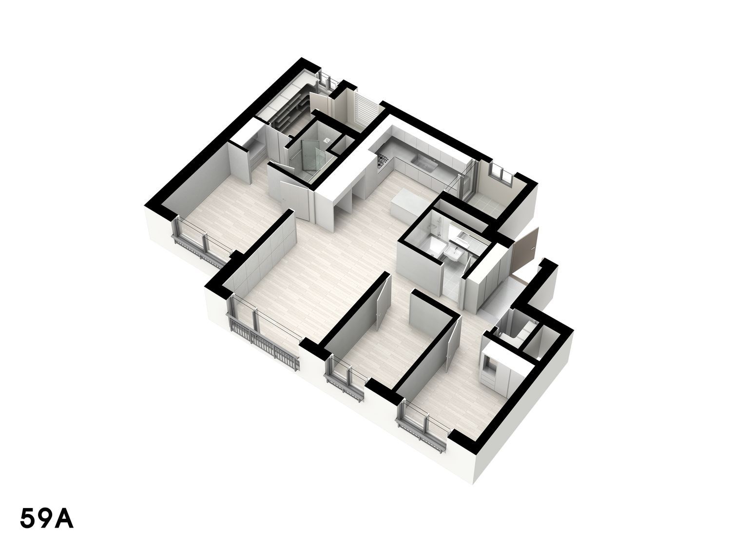 59A 아파트 3D 평면