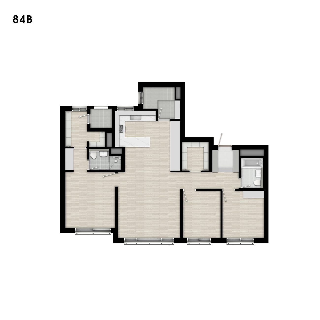 84B 아파트 평면도