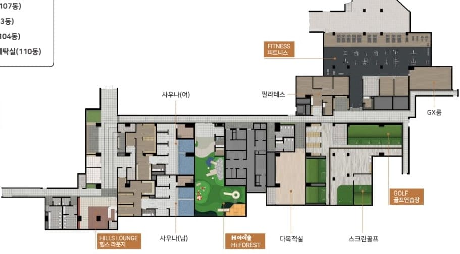 CLUB HILLS 배치도